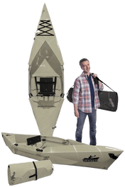 Spring Blowout! Tucktec Pro Folding Kayak | Hard-Shell | 2-minute Set-up | Foldable, Portable Kayak, Sporting Goods > Outdoor Recreation > Boating & Water Sports > Boating & Rafting >Foldable Kayaks, Tucktec Folding Kayaks, TAN at Festive Water Paddlesports