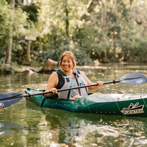 Spring Blowout! Tucktec Pro Folding Kayak | Hard - Shell | 2 - minute Set - up | Foldable, Portable Kayak, Sporting Goods > Outdoor Recreation > Boating & Water Sports > Boating & Rafting >Foldable Kayaks, Tucktec Folding Kayaks, YELLOW at Festive Water Paddlesports
