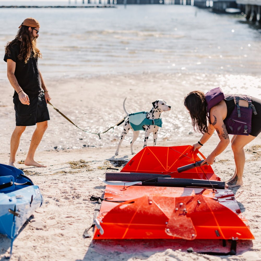 Spring Blowout! Tucktec Pro Folding Kayak | Hard - Shell | 2 - minute Set - up | Foldable, Portable Kayak, Sporting Goods > Outdoor Recreation > Boating & Water Sports > Boating & Rafting >Foldable Kayaks, Tucktec Folding Kayaks, YELLOW at Festive Water Paddlesports