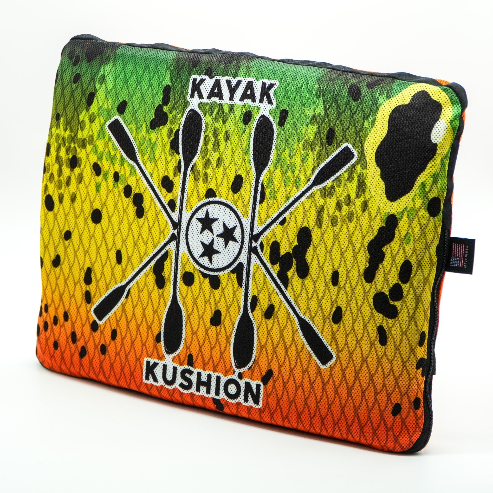 Square Kushion | Scales Collection, , Kayak Kushion, Peacock Bertha at Festive Water Paddlesports