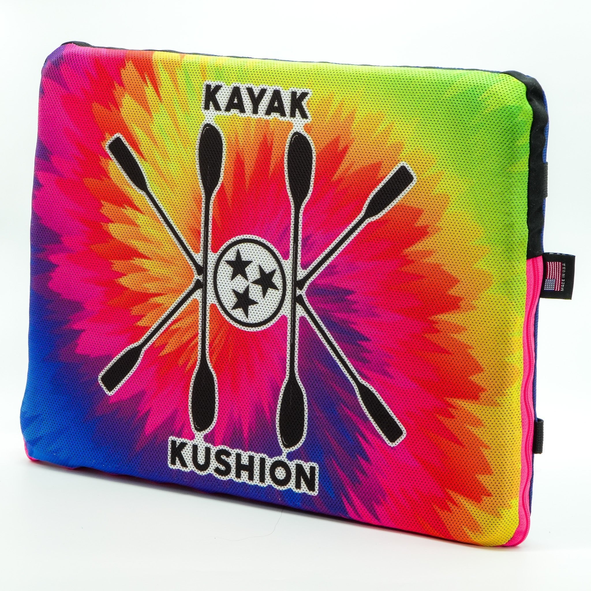 Square Kushion | Vivid Collection, , Kayak Kushion, Tie - dye Bertha at Festive Water Paddlesports
