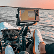 STEADY STICK® 1.5" BALL MOUNT ADAPTER for the OLD TOWN PDL DRIVE, kayak accessory, Steady Stick®, FULL BUNDLE: Steady Stick Housing w/ Ball Mount Adapter + RAM® Mounts 1.5" Ball + Medium Double Socket Arm + Universal Marine Electronics 1.5" Ball at Festive Water Paddlesports