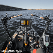 STEADY STICK® 1.5" BALL MOUNT ADAPTER for the OLD TOWN PDL DRIVE, kayak accessory, Steady Stick®, FULL BUNDLE: Steady Stick Housing w/ Ball Mount Adapter + RAM® Mounts 1.5" Ball + Medium Double Socket Arm + Universal Marine Electronics 1.5" Ball at Festive Water Paddlesports