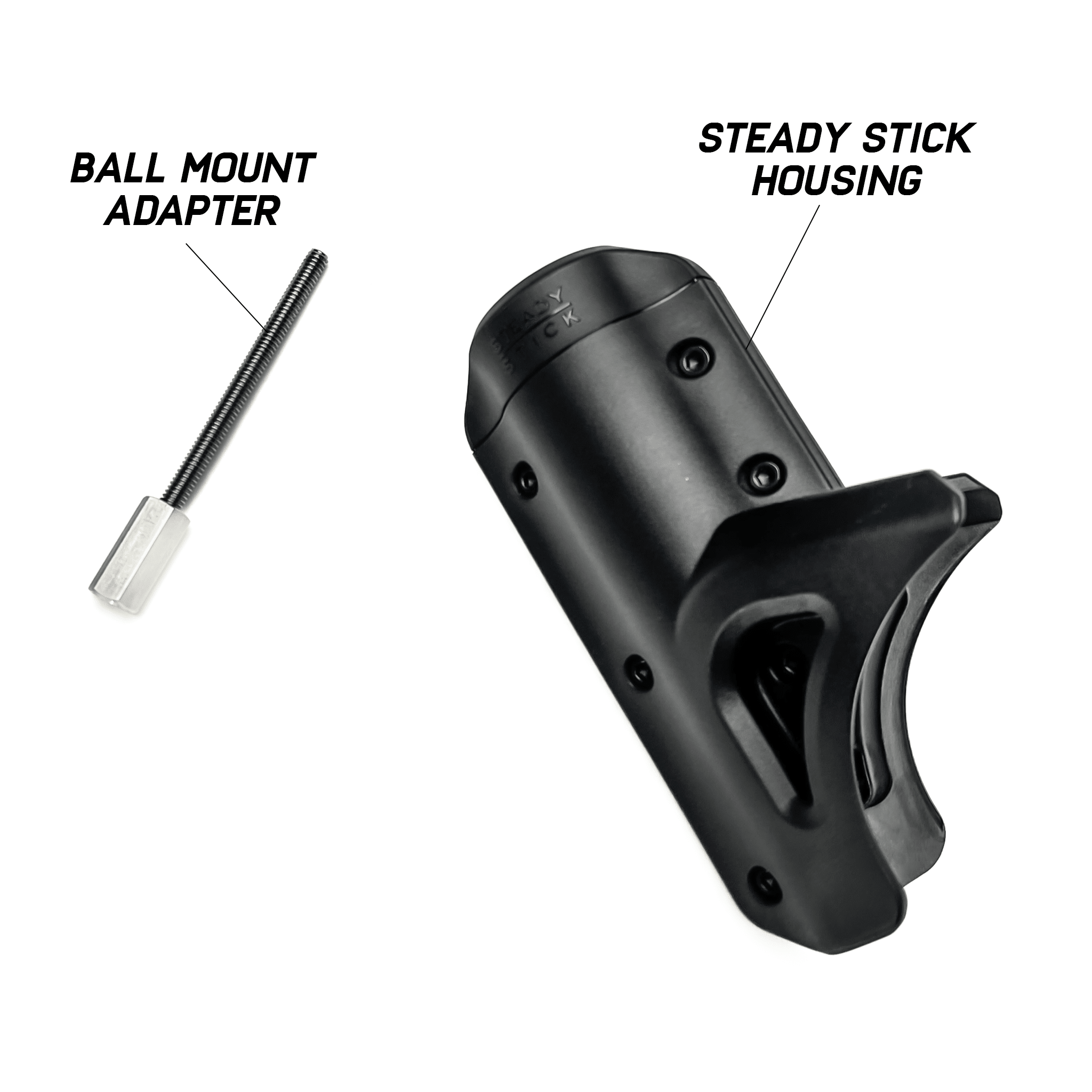 STEADY STICK® 1.5" BALL MOUNT ADAPTER for the OLD TOWN PDL DRIVE, kayak accessory, Steady Stick®, Steady Stick Housing w/ Ball Mount Adapter (w/out RAM® Mounts 1.5" Ball) at Festive Water Paddlesports