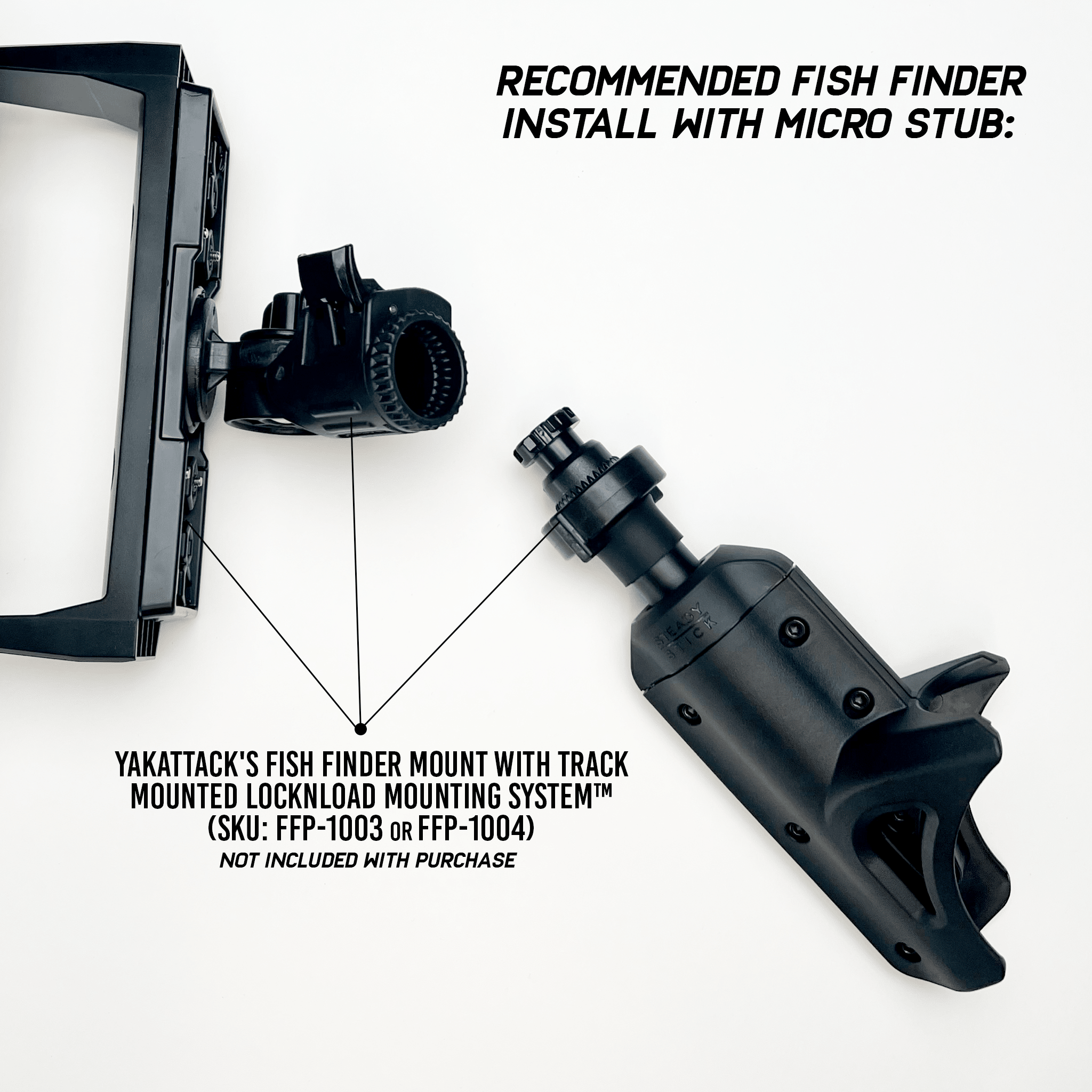STEADY STICK® 4" MICRO STUB for the OLD TOWN PDL DRIVE, kayak accessory, Steady Stick®, at Festive Water Paddlesports