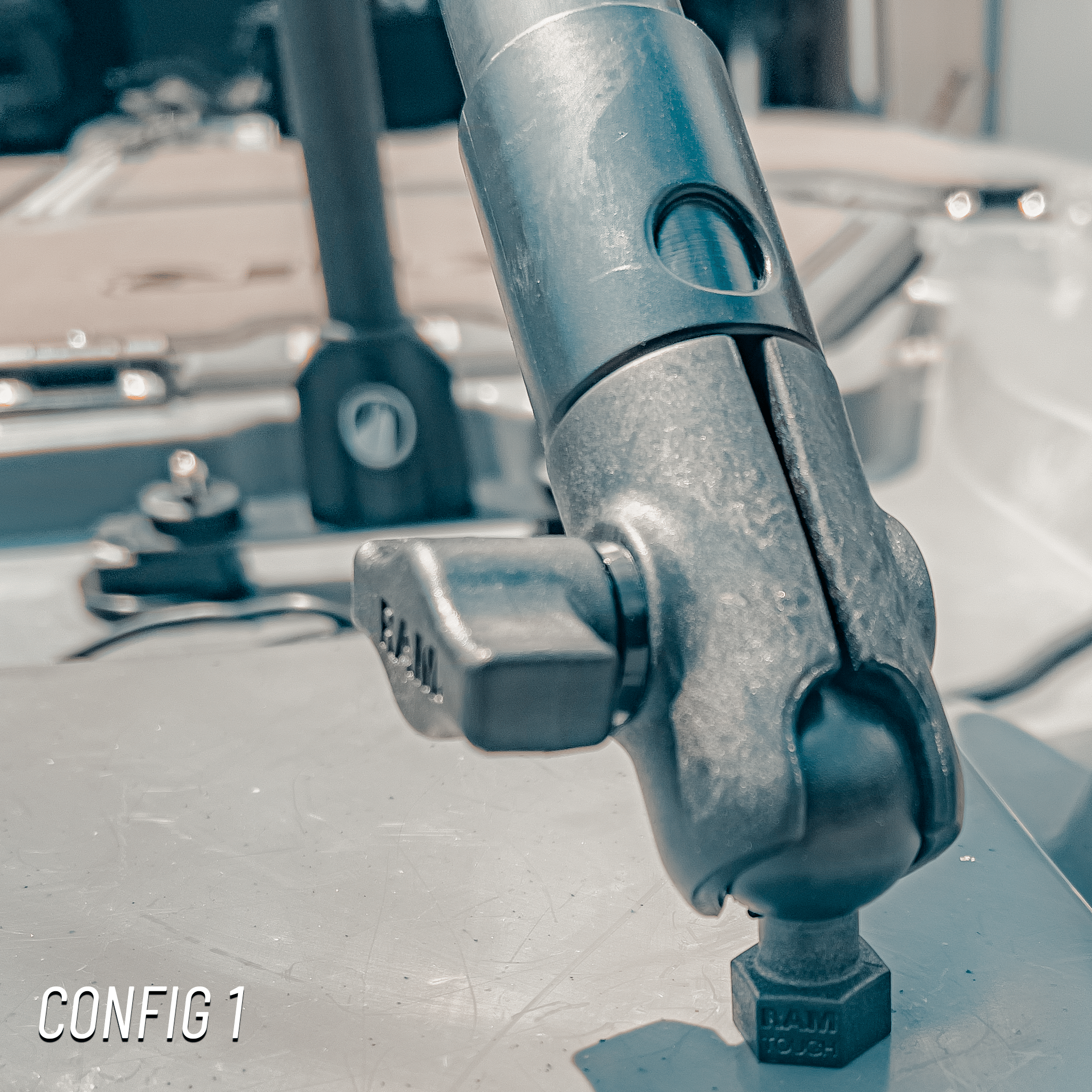 STEADY STICK® for the BONAFIDE XTR 130, kayak accessory, Steady Stick®, Configuration 1 at Festive Water Paddlesports