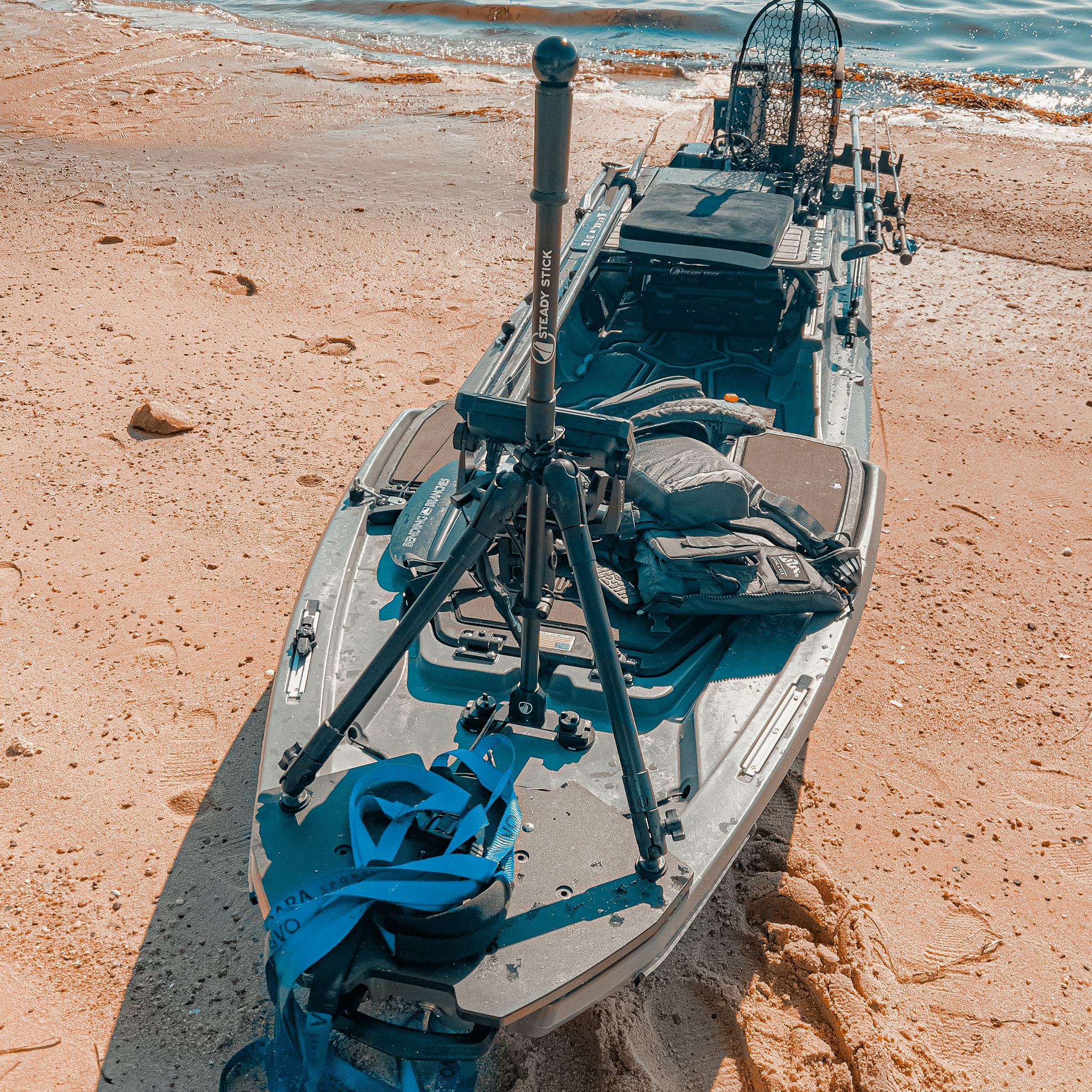 STEADY STICK® for the BONAFIDE XTR 130, kayak accessory, Steady Stick®, Configuration 1 at Festive Water Paddlesports