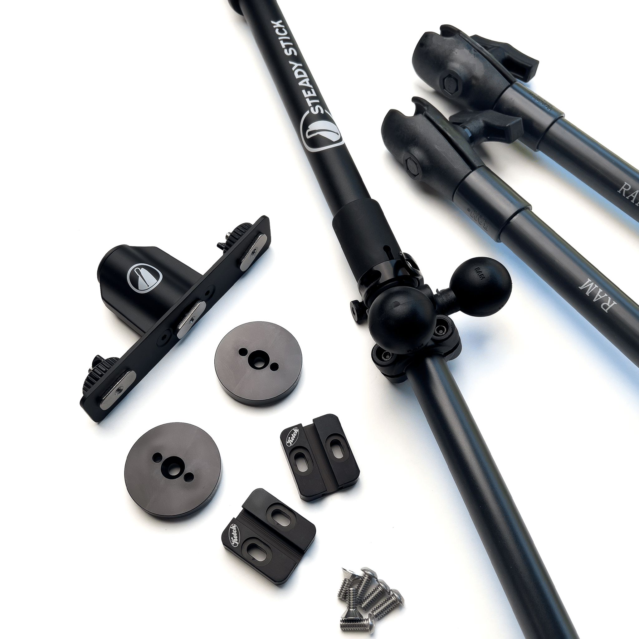 STEADY STICK® for the BONAFIDE XTR 130, kayak accessory, Steady Stick®, Configuration 1 at Festive Water Paddlesports