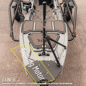 STEADY STICK® for the BONAFIDE XTR 130, kayak accessory, Steady Stick®, Configuration 3 at Festive Water Paddlesports