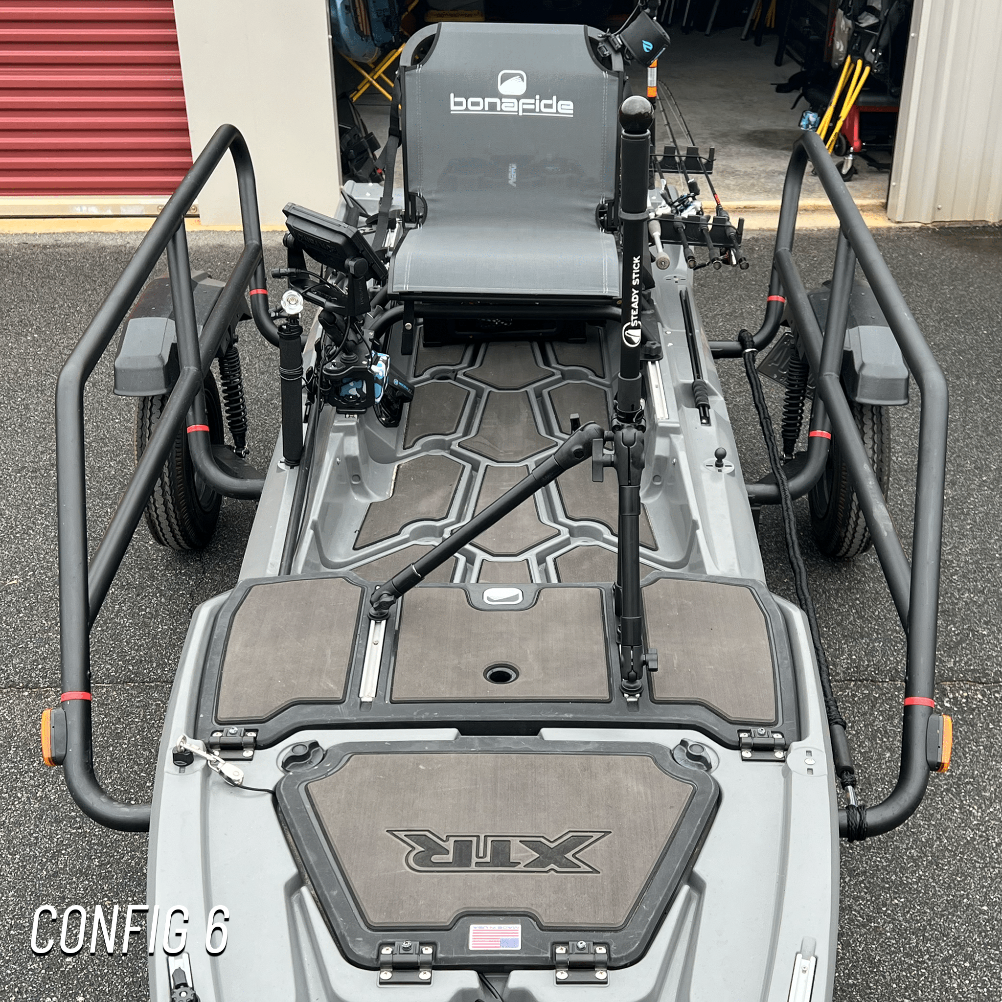 STEADY STICK® for the BONAFIDE XTR 130, kayak accessory, Steady Stick®, Configuration 6 at Festive Water Paddlesports