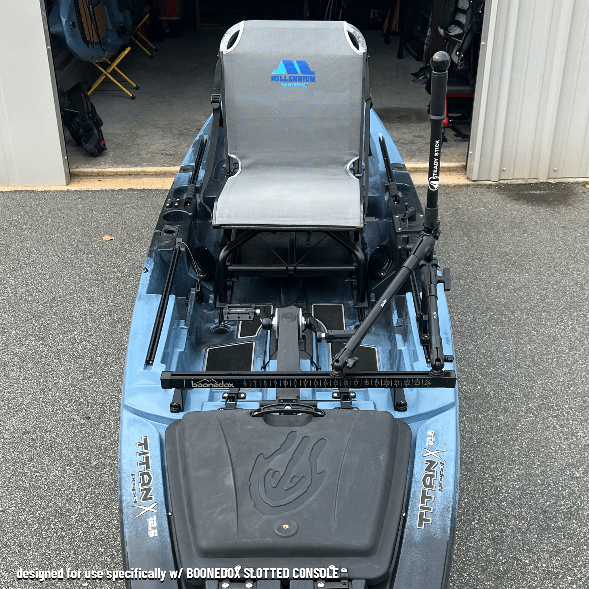 STEADY STICK® for the NATIVE TITAN X, kayak accessory, Steady Stick®, Configuration 1 at Festive Water Paddlesports