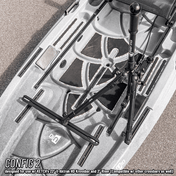 STEADY STICK® for the NUCANOE U10, kayak accessory, Steady Stick®, Configuration 2 at Festive Water Paddlesports