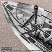 STEADY STICK® for the NUCANOE U10, kayak accessory, Steady Stick®, Configuration 2 at Festive Water Paddlesports