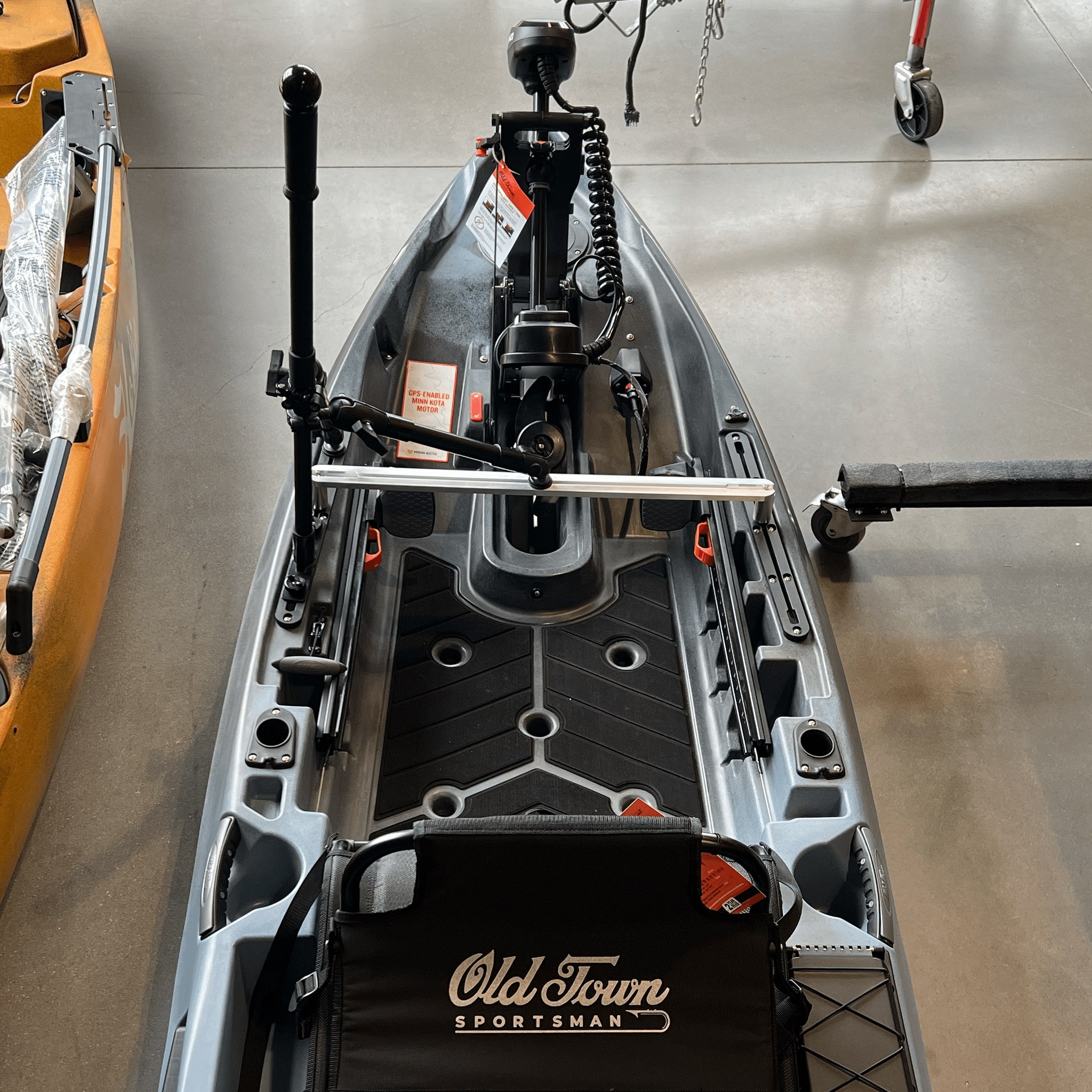 STEADY STICK® for the OLD TOWN AUTOPILOT, kayak accessory, Steady Stick®, Configuration 1 (w/ crossbar) at Festive Water Paddlesports