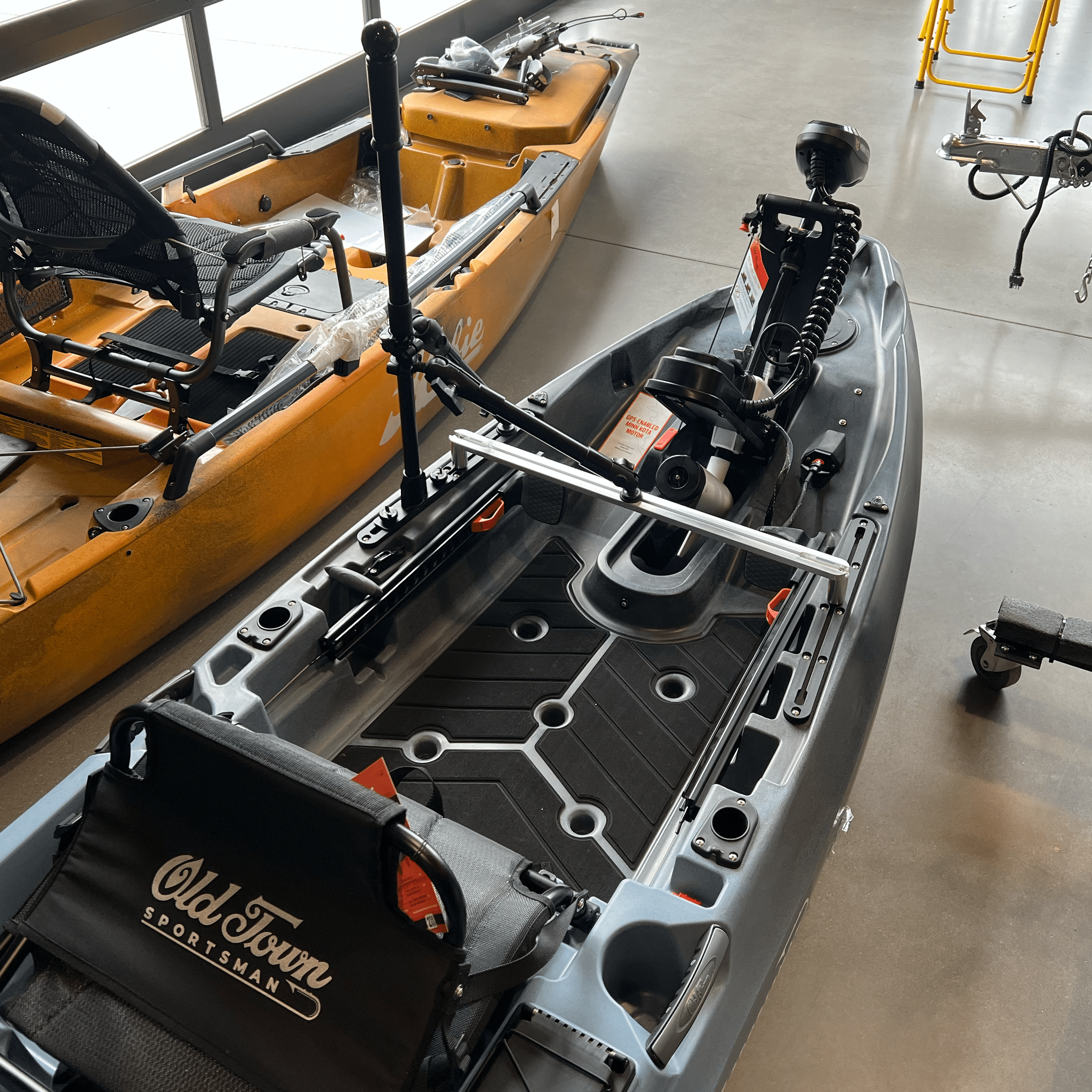 STEADY STICK® for the OLD TOWN AUTOPILOT, kayak accessory, Steady Stick®, Configuration 1 (w/ crossbar) at Festive Water Paddlesports