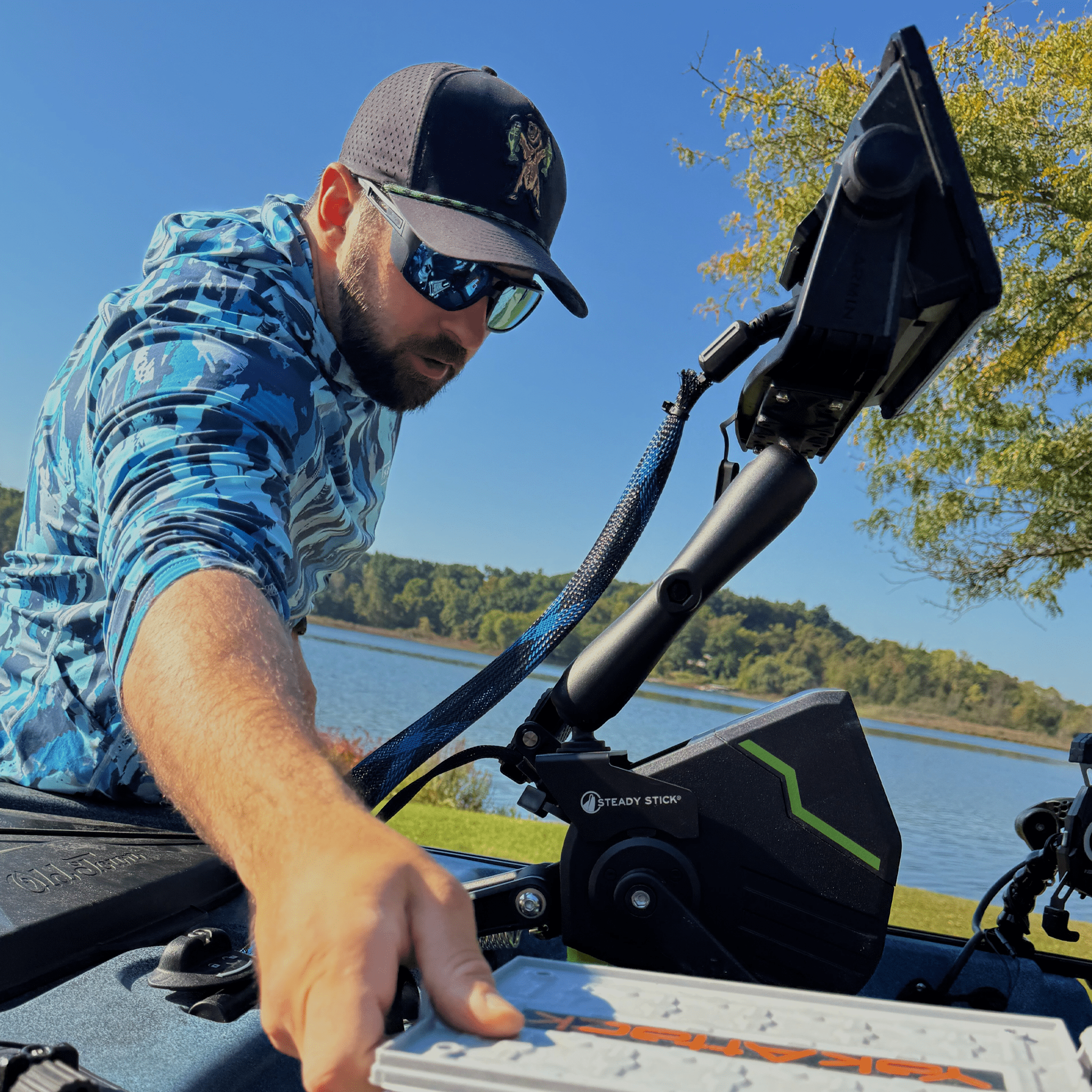 STEADY STICK® for the OLD TOWN ePDL+ DRIVE, kayak accessory, Steady Stick®, Full Bundle at Festive Water Paddlesports