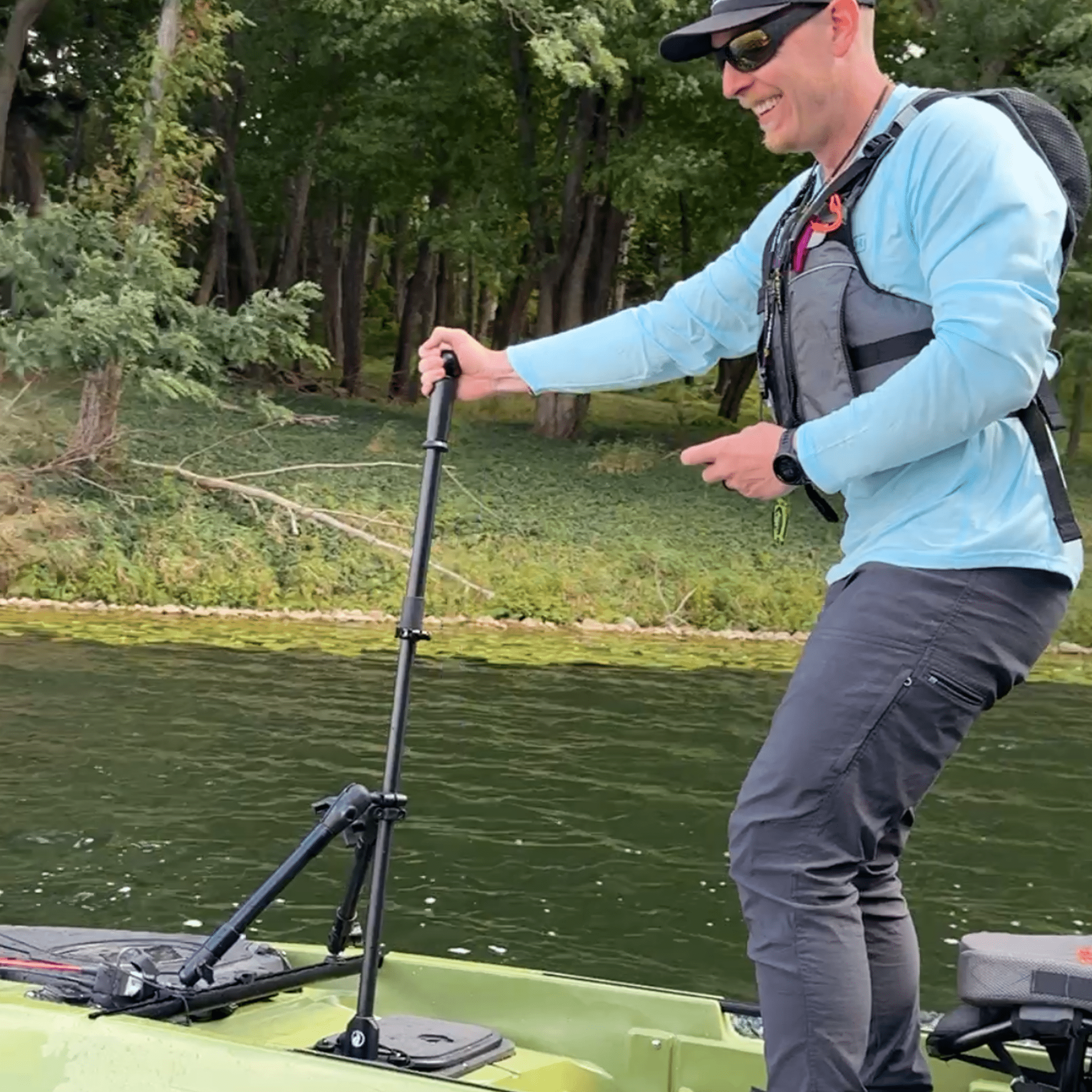 STEADY STICK® for the WILDERNESS SYSTEMS TACTICAL PRO 128, kayak accessory, Steady Stick®, at Festive Water Paddlesports