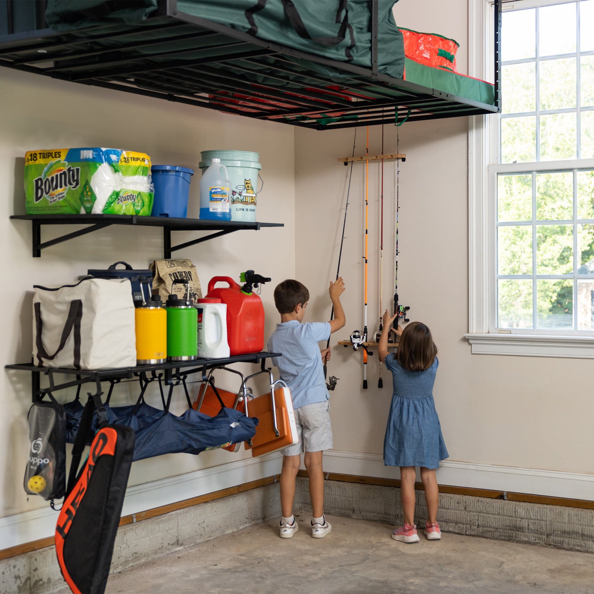 Stillwater Fishing Pole Storage Rack | Holds up to 8 Rods, Wall Mounted, StoreYourBoard, , , at Festive Water Paddlesports