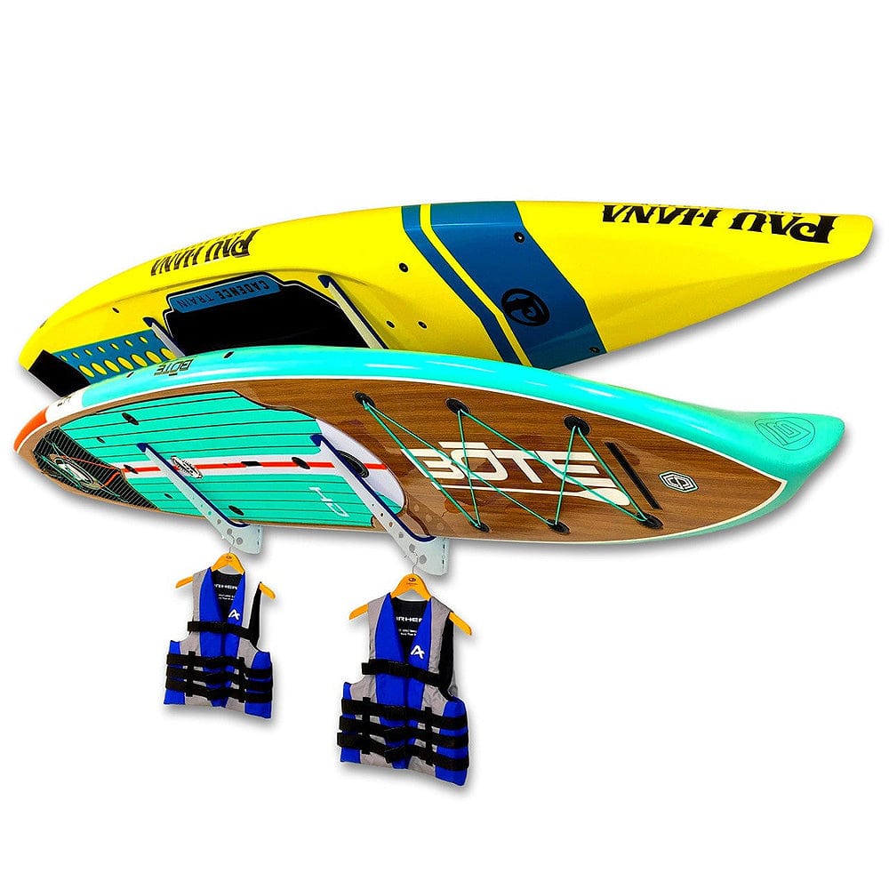 SUP Rack | Adjustable Paddleboard Storage | 2 Levels, Wall Mounted, StoreYourBoard, , , at Festive Water Paddlesports