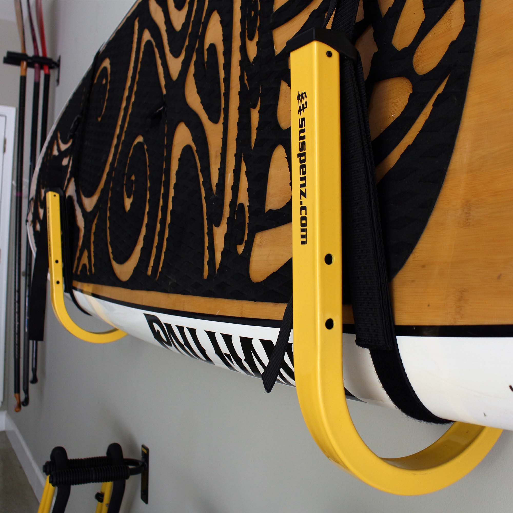 SUP Rack, Wall Storage, Suspenz, Marine Grade Black at Festive Water Paddlesports