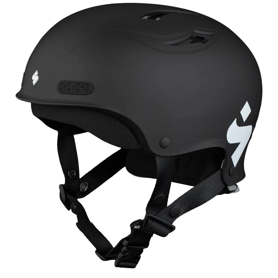 Sweet Protection Wanderer II Helmet, Whitewater Helmet, Sweet Protection, Dirt Black, SM, at Festive Water Paddlesports