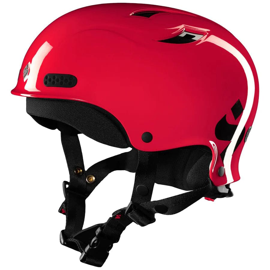 Sweet Protection Wanderer II Helmet, Whitewater Helmet, Sweet Protection, Glossy Poppy Red, SM, at Festive Water Paddlesports