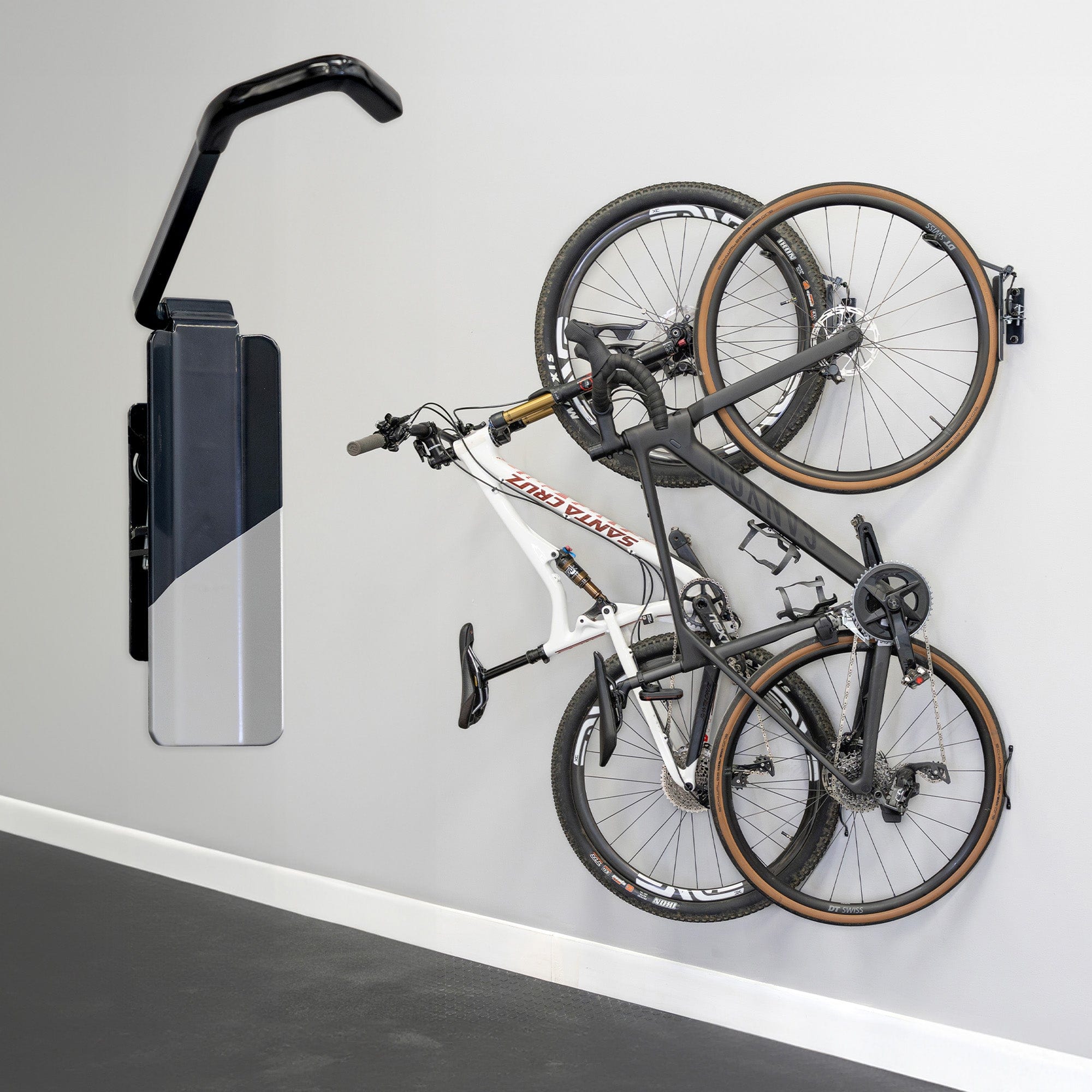 Swivel Mount Bike Storage Rack | 2 Bike Garage Wall Hooks | Deep Water, Wall Mounted, StoreYourBoard, , , at Festive Water Paddlesports
