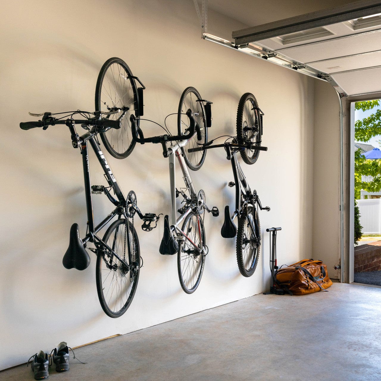 Swivel Mount Bike Storage Rack | 2 Bike Garage Wall Hooks | Deep Water, Wall Mounted, StoreYourBoard, , , at Festive Water Paddlesports