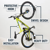 Swivel Mount Bike Storage Rack | 2 Bike Garage Wall Hooks | Deep Water, Wall Mounted, StoreYourBoard, , , at Festive Water Paddlesports