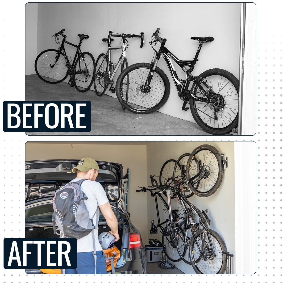 Swivel Mount Bike Storage Rack | Garage Wall Hook | Deep Water, Wall Mounted, StoreYourBoard, , , at Festive Water Paddlesports