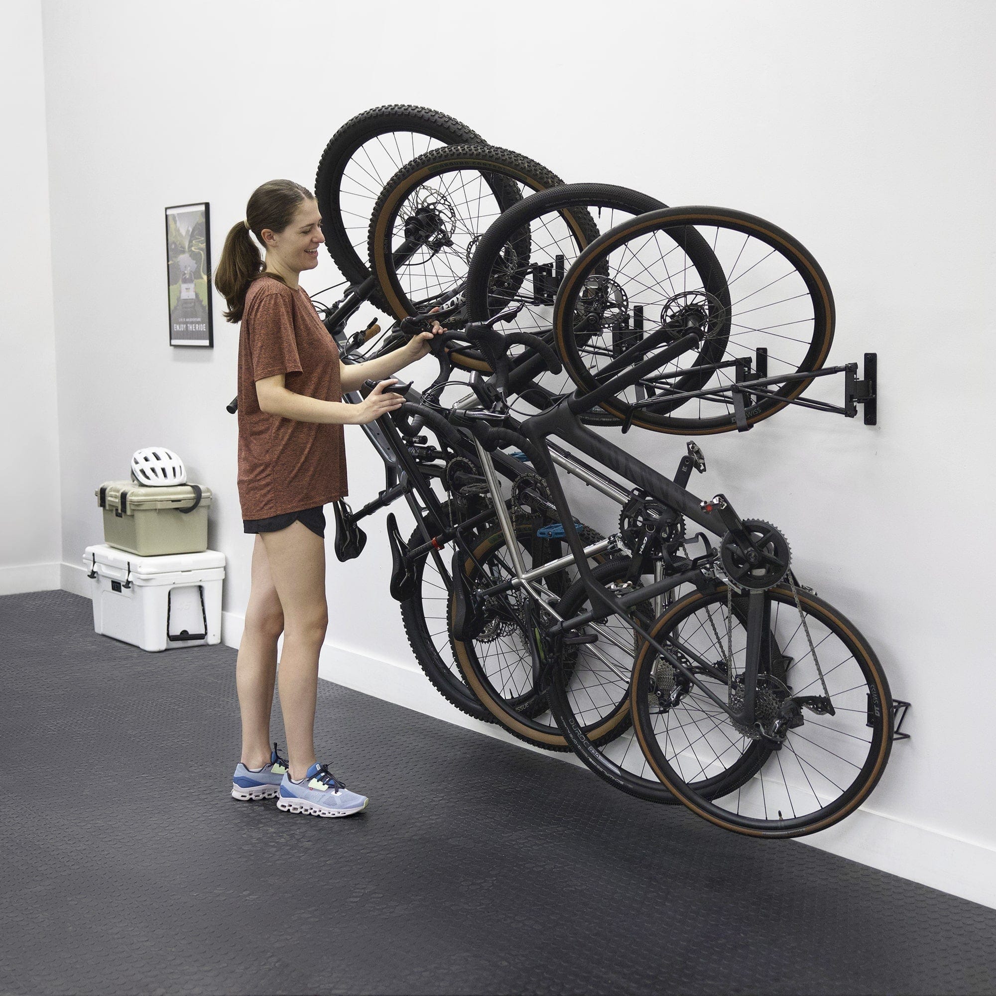 SwivelStow No - Lift Bike Rack | 2 MTB & 2 Road | 4 Pack, Wall Mounted, StoreYourBoard, , , at Festive Water Paddlesports