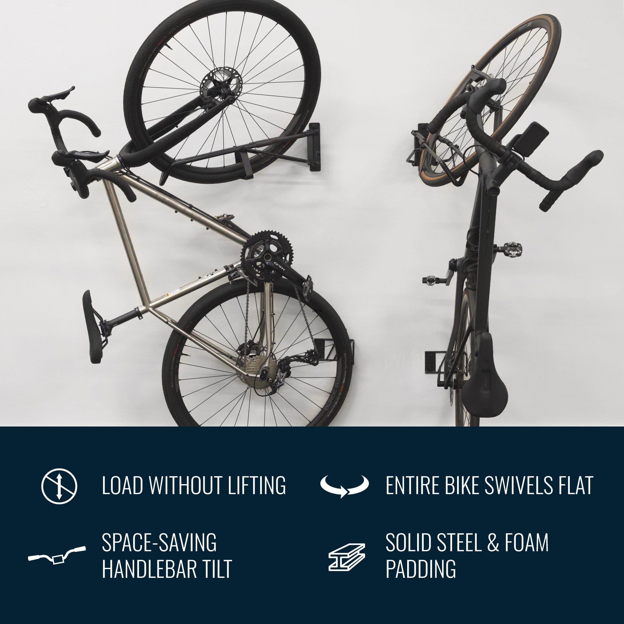 SwivelStow No - Lift Road & Gravel E - Bike Rack | 1 Pack, Wall Mounted, StoreYourBoard, , , at Festive Water Paddlesports
