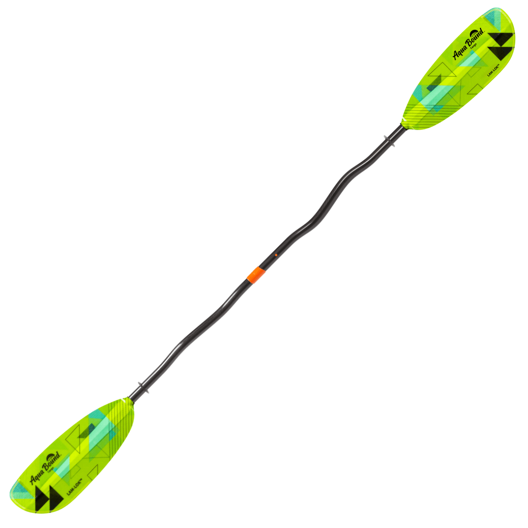 Tango Fiberglass 2-Piece Bent Shaft Kayak Paddle, Kayak Paddle, Aqua Bound, Geo Punch 210 cm at Festive Water Paddlesports