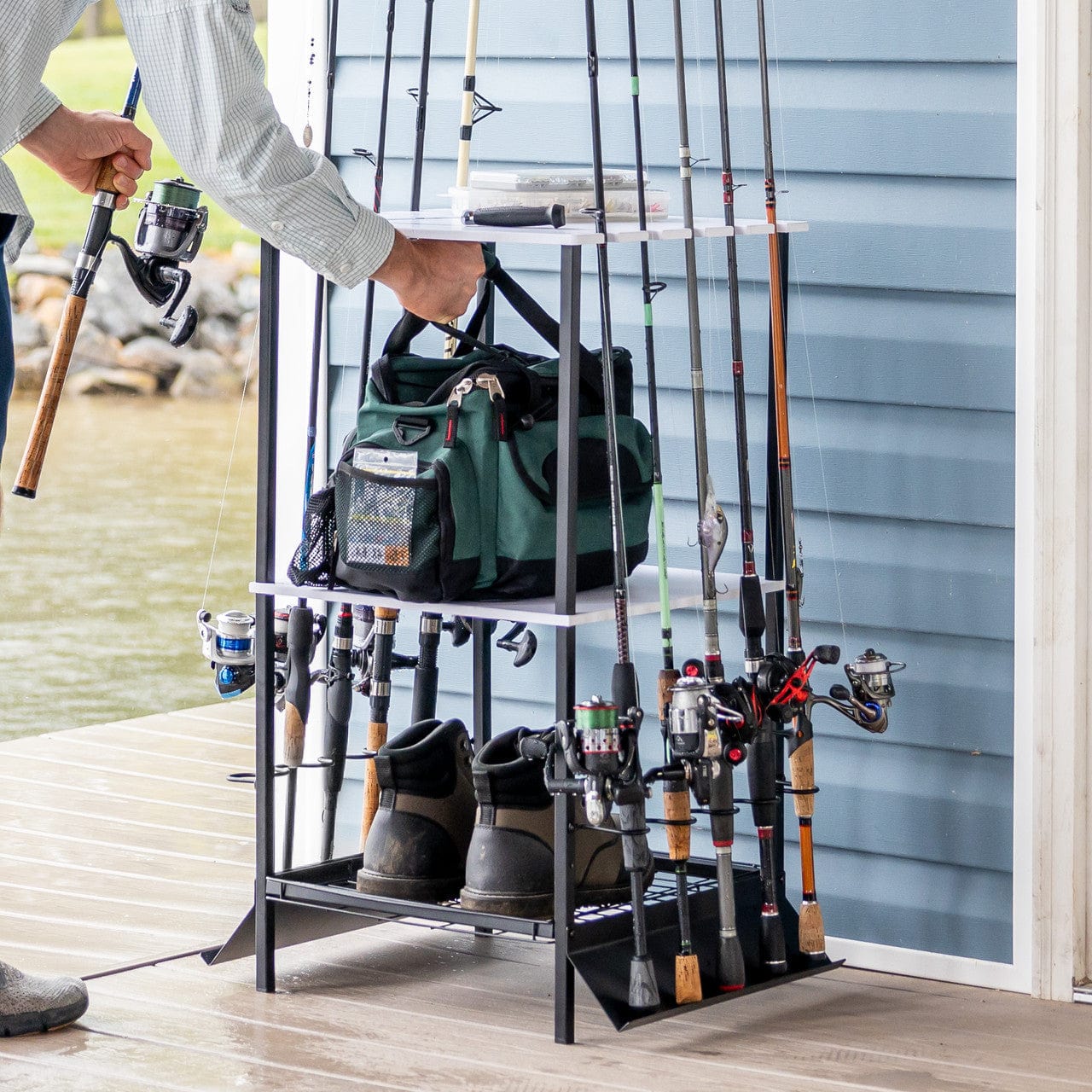 Tarpon Fishing Pole Stand | Holds up to 10 Rods, Freestanding, StoreYourBoard, , , at Festive Water Paddlesports