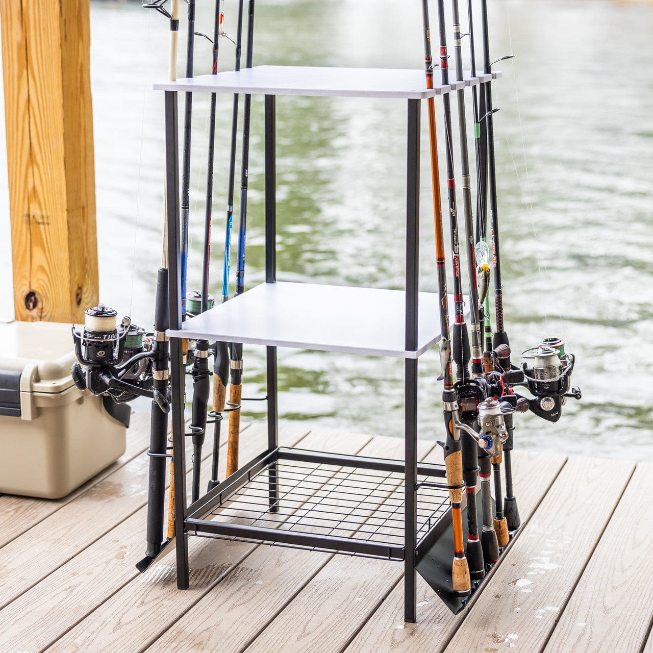 Tarpon Fishing Pole Stand | Holds up to 10 Rods, Freestanding, StoreYourBoard, , , at Festive Water Paddlesports