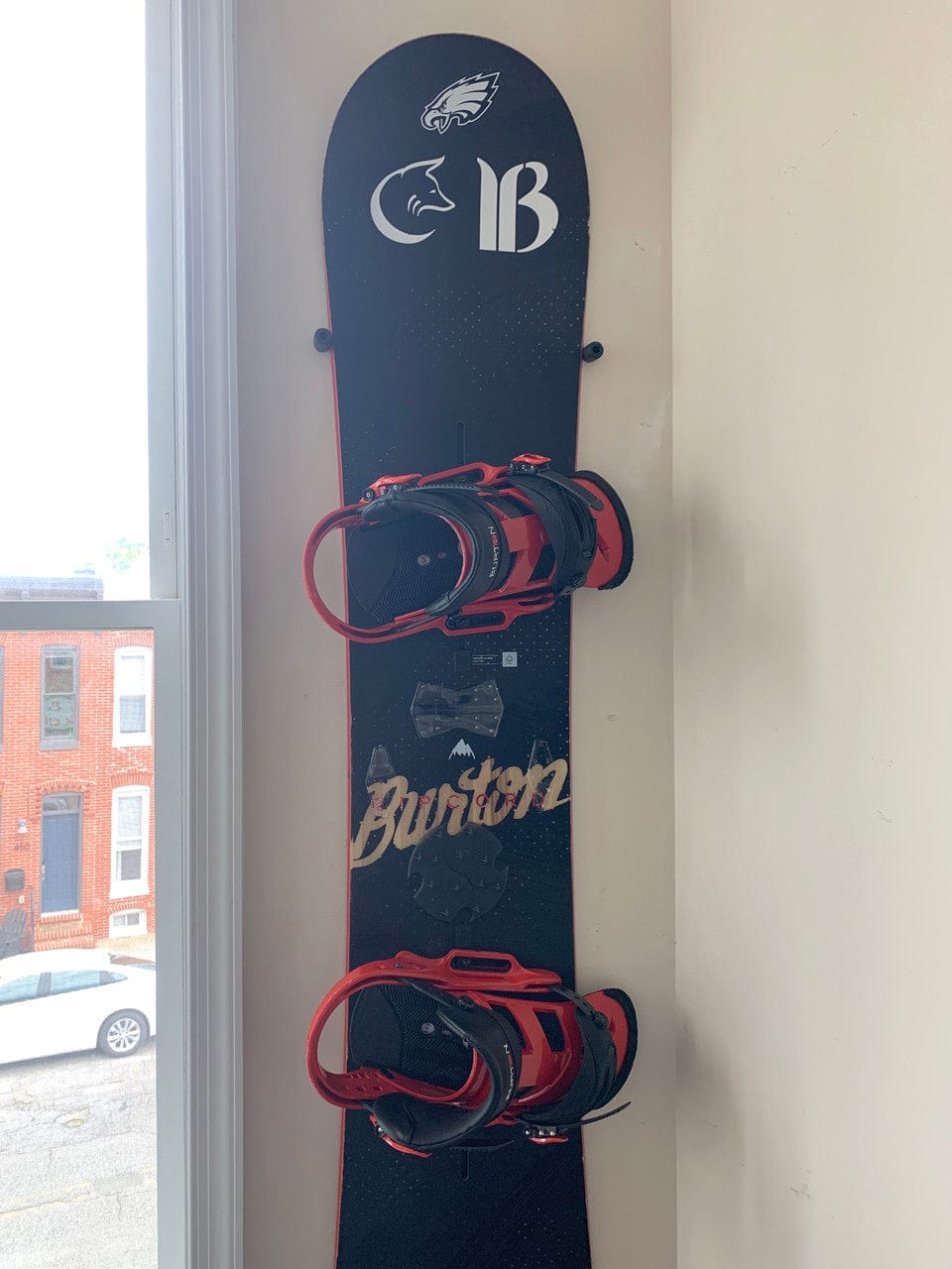 The Cinch Snowboard Display | Floating Rack | 1 Board, Wall Mounted, StoreYourBoard, , , at Festive Water Paddlesports