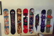 The Cinch Snowboard Display | Floating Rack | 1 Board, Wall Mounted, StoreYourBoard, , , at Festive Water Paddlesports