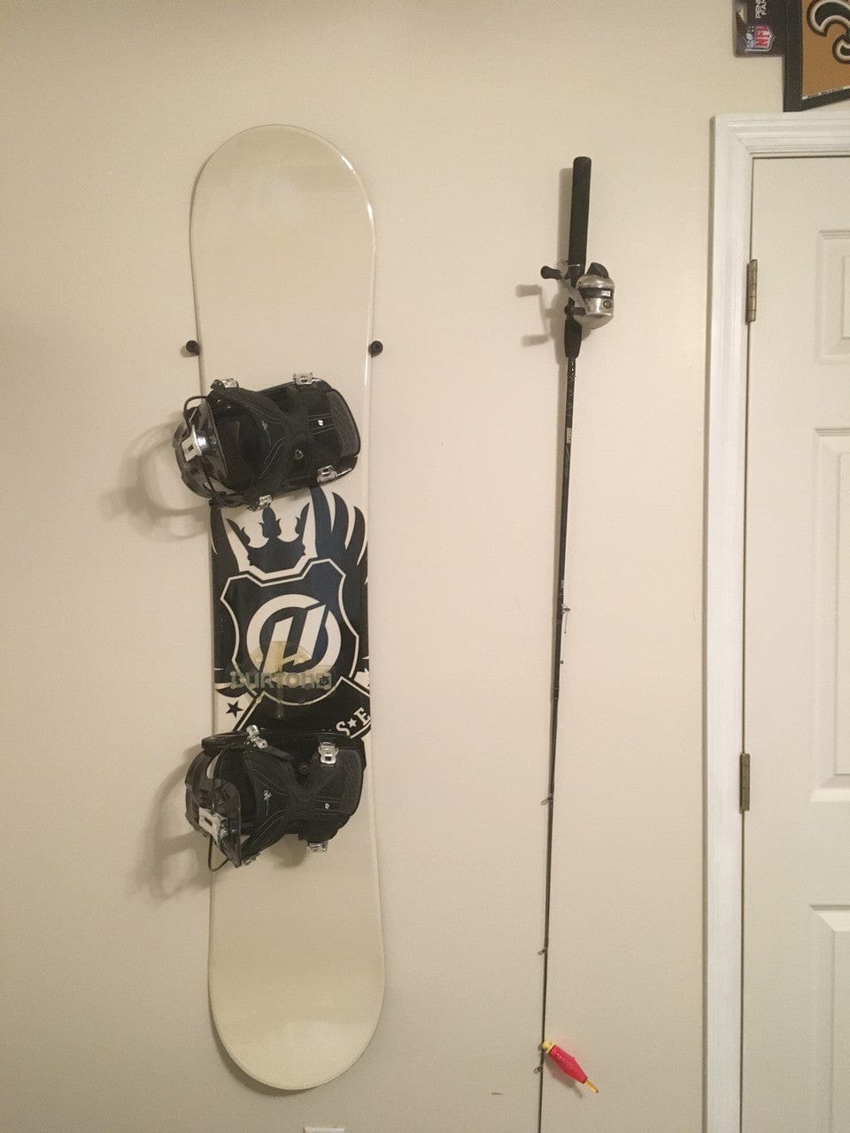 The Cinch Snowboard Display | Floating Rack | 2 Boards, Wall Mounted, StoreYourBoard, , , at Festive Water Paddlesports