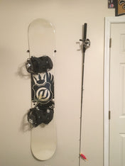 The Cinch Snowboard Display | Floating Rack | 2 Boards, Wall Mounted, StoreYourBoard, , , at Festive Water Paddlesports