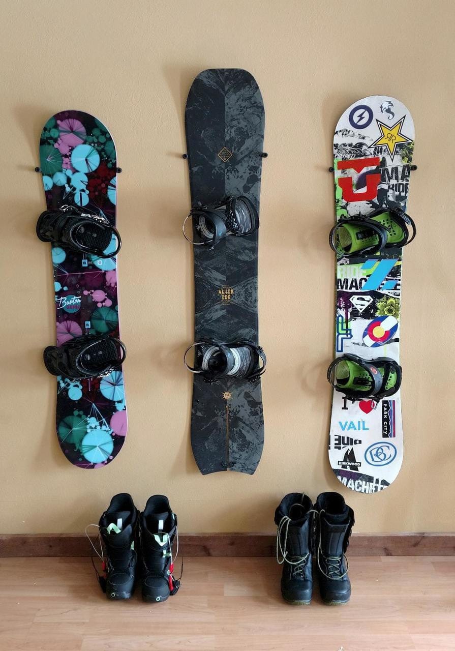 The Cinch Snowboard Display | Floating Rack | 2 Boards, Wall Mounted, StoreYourBoard, , , at Festive Water Paddlesports