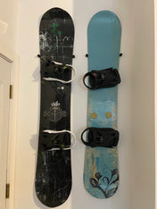 The Cinch Snowboard Display | Floating Rack | 2 Boards, Wall Mounted, StoreYourBoard, , , at Festive Water Paddlesports