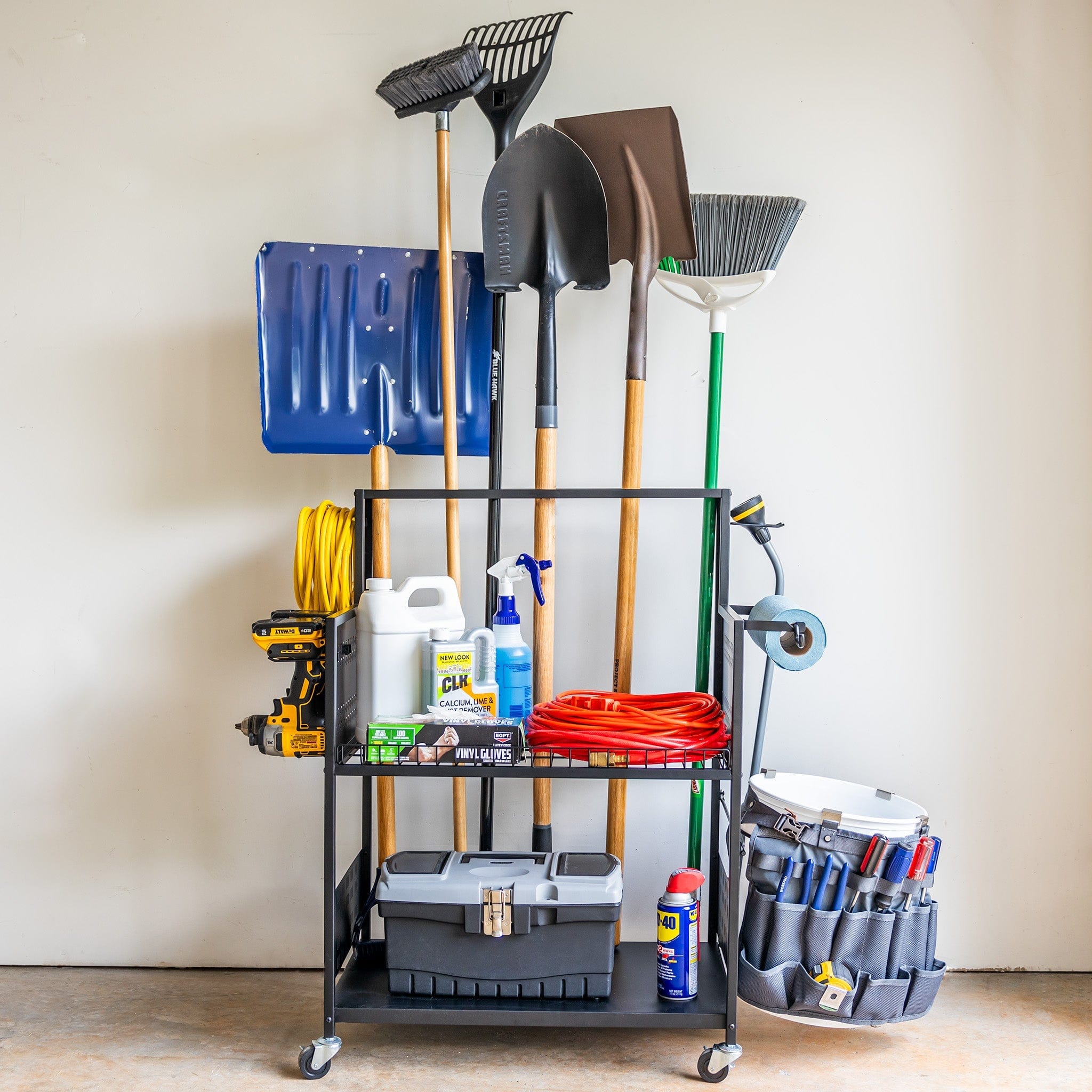 The Everything Utility Cart with Pegboard & Bucket Rack, Freestanding, StoreYourBoard, , , at Festive Water Paddlesports