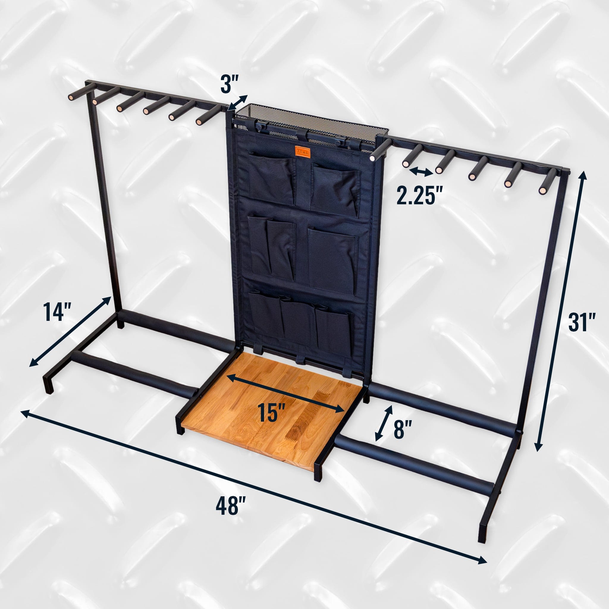 The Headliner 10 - Slot Guitar Rack | Black, , StoreYourBoard, , , at Festive Water Paddlesports
