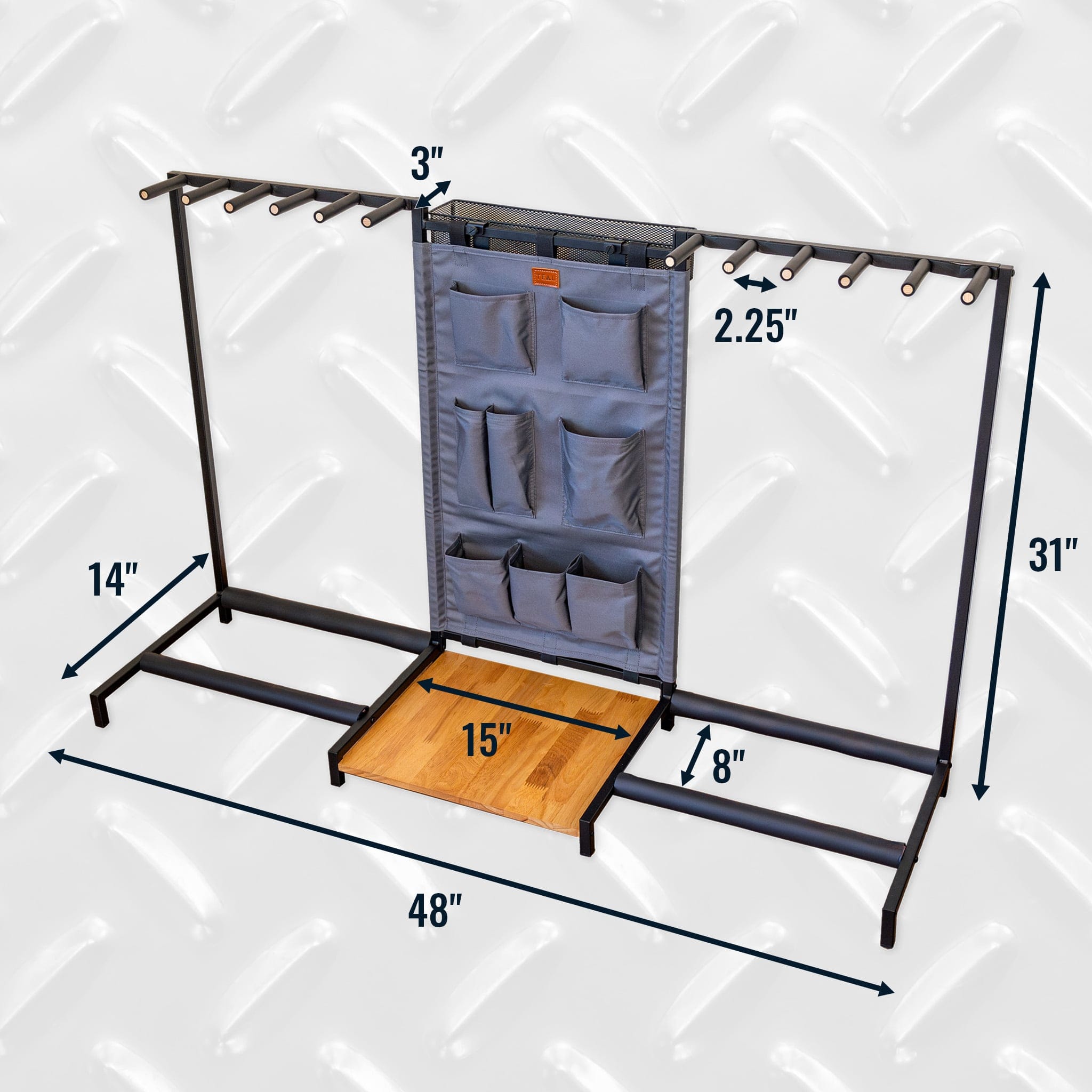 The Headliner 10 - Slot Guitar Rack | Gray, , StoreYourBoard, , , at Festive Water Paddlesports