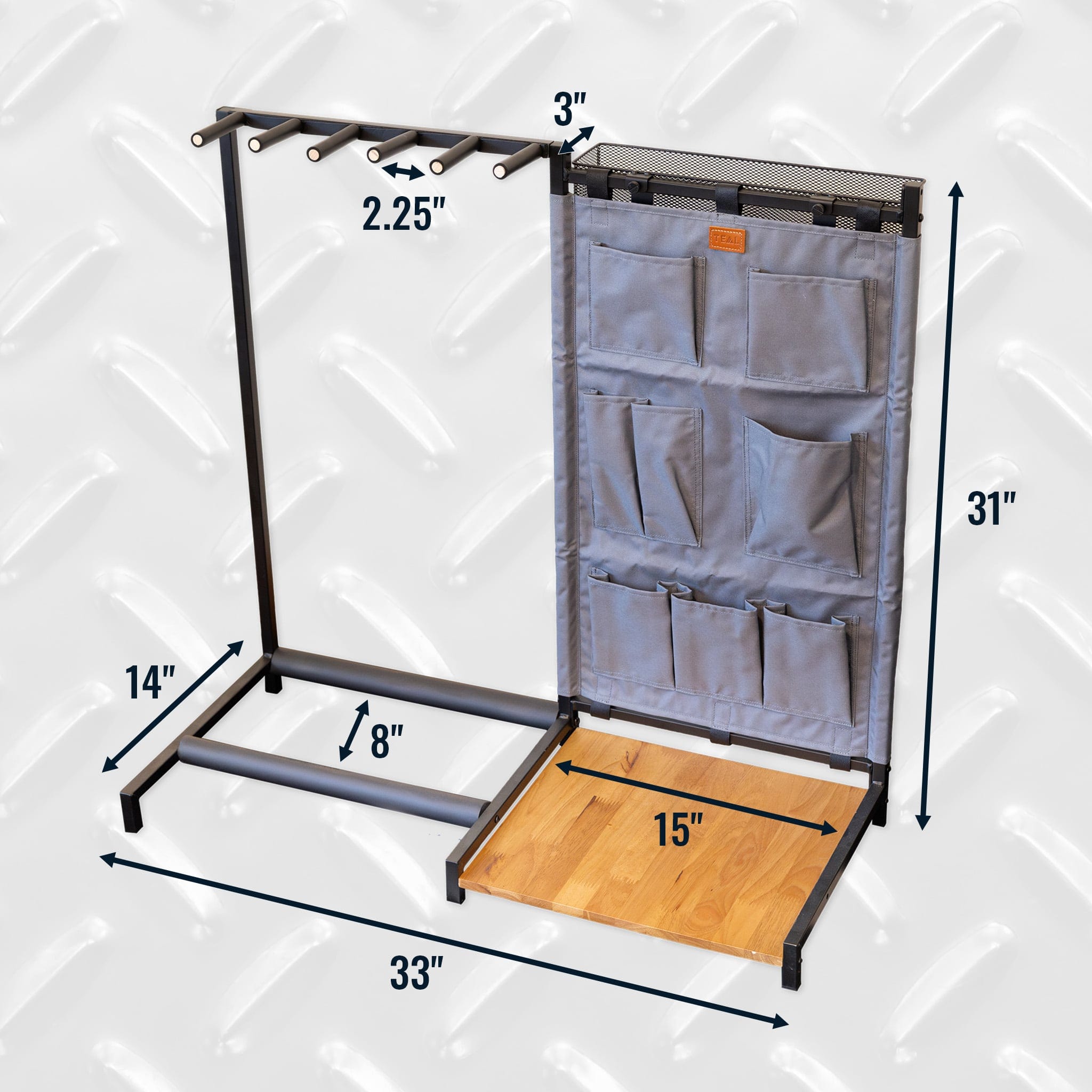 The Opener 5 - Slot Guitar Rack | Gray, , StoreYourBoard, , , at Festive Water Paddlesports