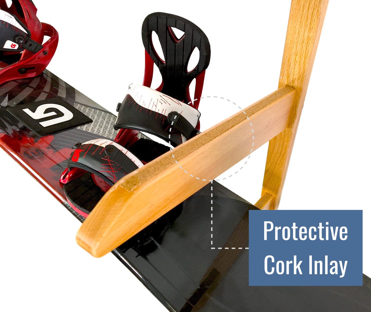 TidyTimber Snowboard Storage Wood Rack | Holds 3 Snowboards, Wall Mounted, StoreYourBoard, , , at Festive Water Paddlesports