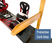 TidyTimber Snowboard Storage Wood Rack | Holds 3 Snowboards, Wall Mounted, StoreYourBoard, , , at Festive Water Paddlesports
