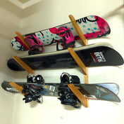 TidyTimber Snowboard Storage Wood Rack | Holds 3 Snowboards, Wall Mounted, StoreYourBoard, , , at Festive Water Paddlesports