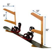 TidyTimber Snowboard Storage Wood Rack | Holds 3 Snowboards, Wall Mounted, StoreYourBoard, , , at Festive Water Paddlesports
