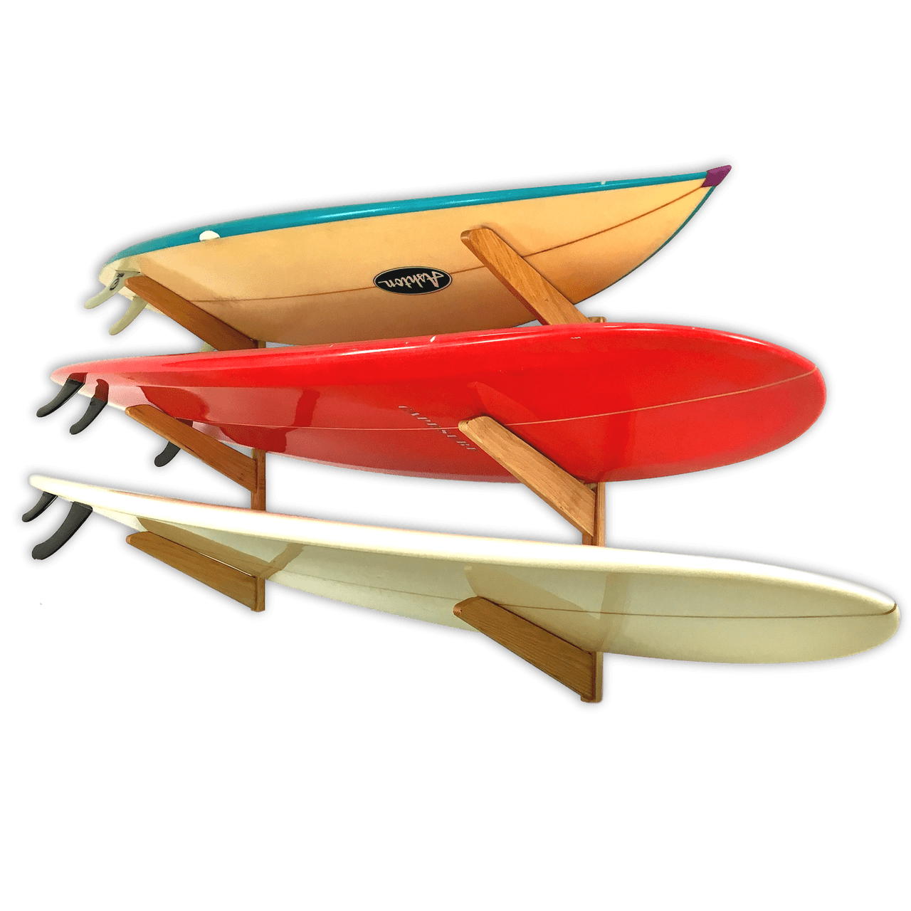 TidyTimber Storage Wood Rack | 3 Levels, Wall Mounted, StoreYourBoard, , , at Festive Water Paddlesports